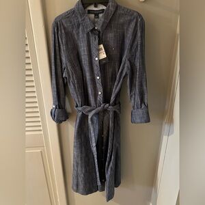 Tommy Hilfiger Denim shirt dress with belt, size 6, NWT